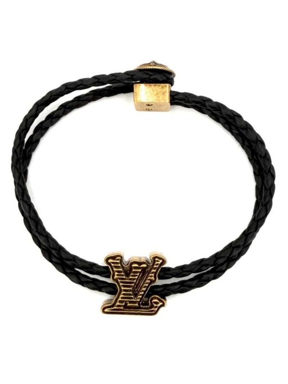 Louis Vuitton Bracelet Monogram LV Rodeo Black Gold